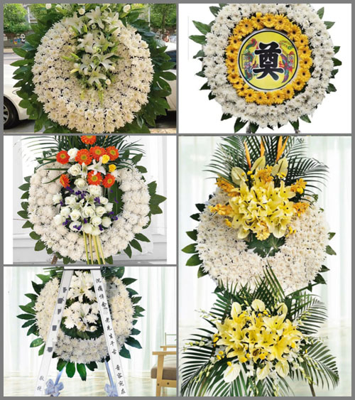 四川成都彭州市敖平镇平安村花圈速递